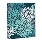 Modern Flowers Print, Teal and White Canvas Print Gallery Image 8