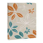 Modern, Minimal, Floral, Orange and Teal Canvas Print Gallery Image 8