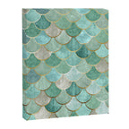 Moroccan Mermaid Fish Scale Pattern, Green and Gold Canvas Print Gallery Image 8