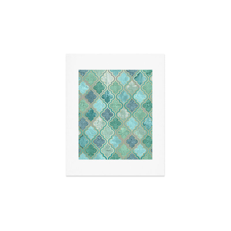 Moroccan Teal Green Art Print Gallery Image 1