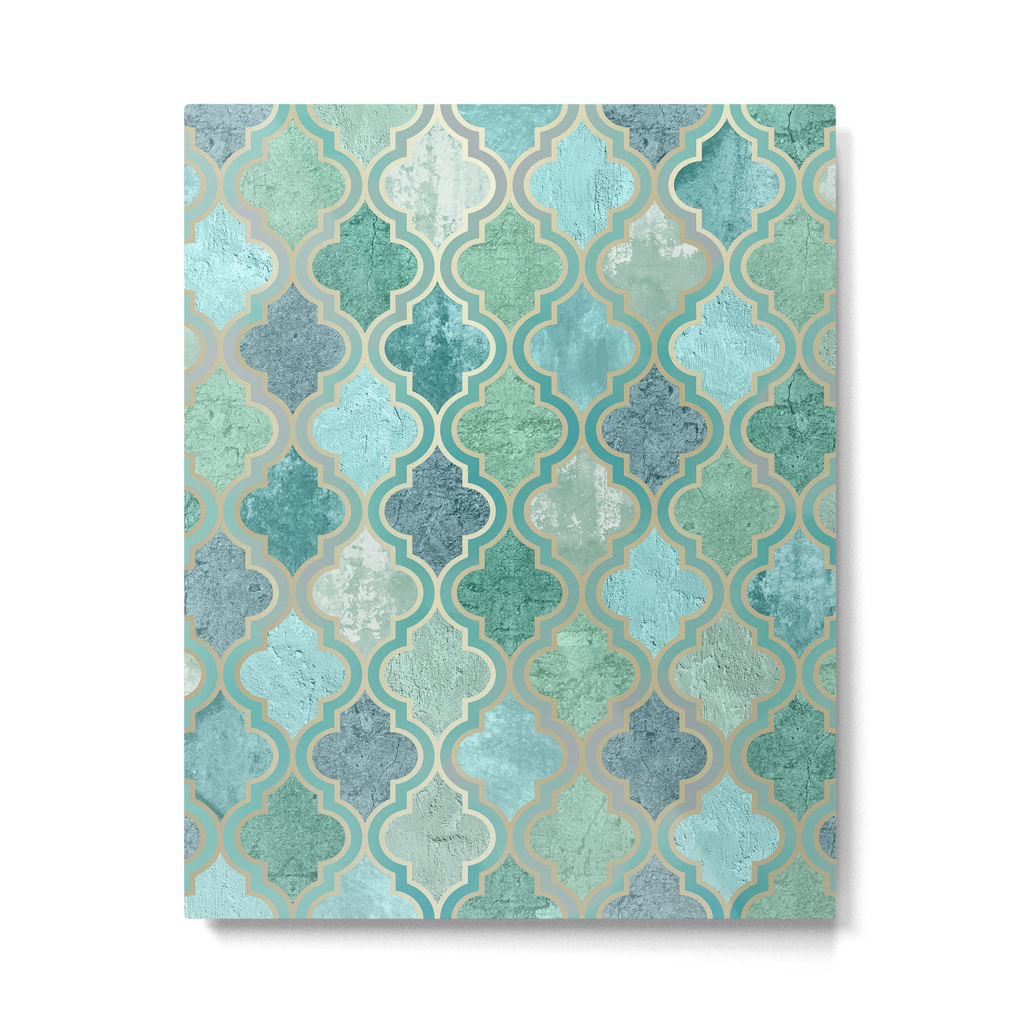 Moroccan Teal Green Metal Print Gallery Image 6