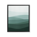 Mountain, Landscape, Green, Ombre Paintings Framed Canvas Print Gallery Image 8