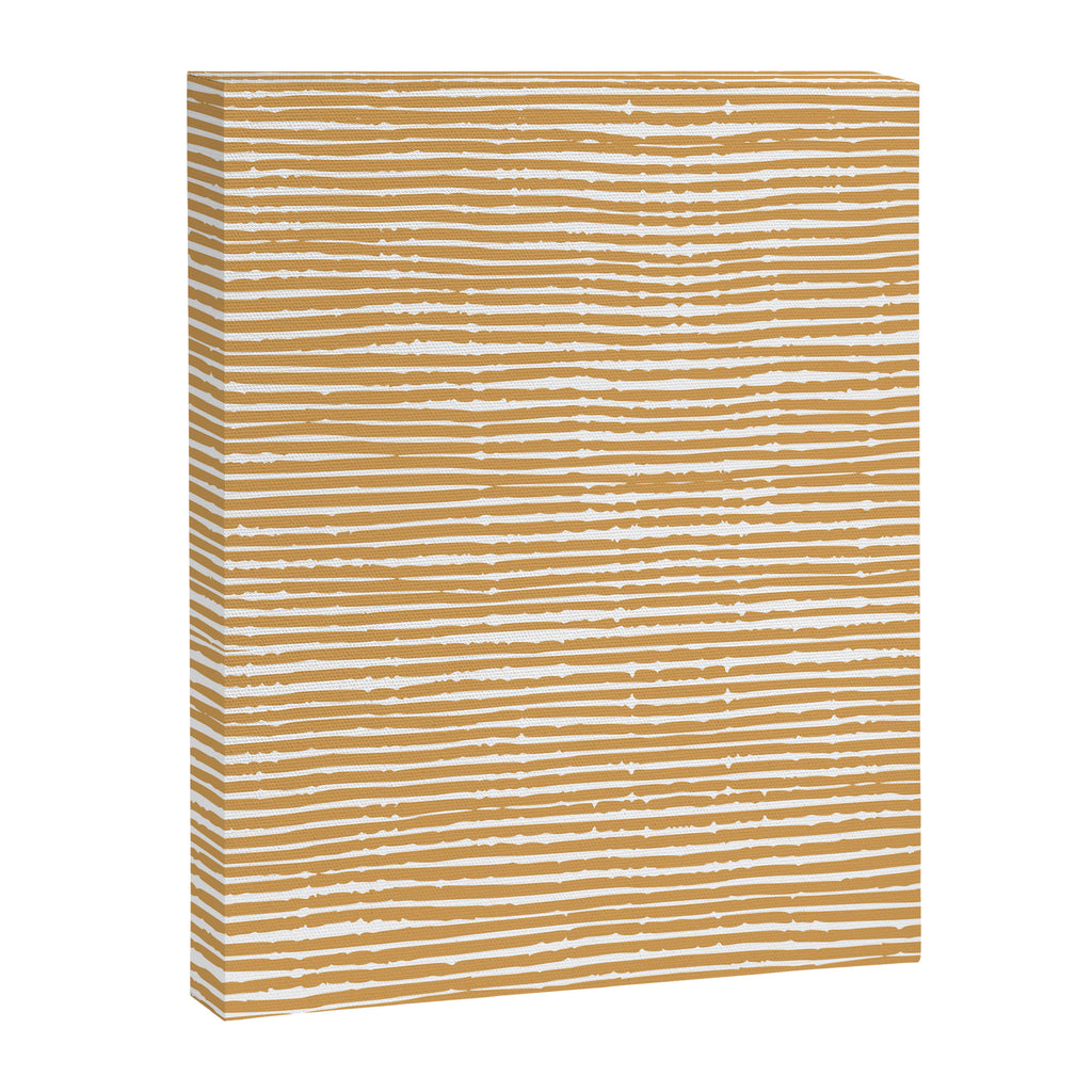 Mustard Yellow Striped Abstract Pattern Canvas Print Gallery Image 8