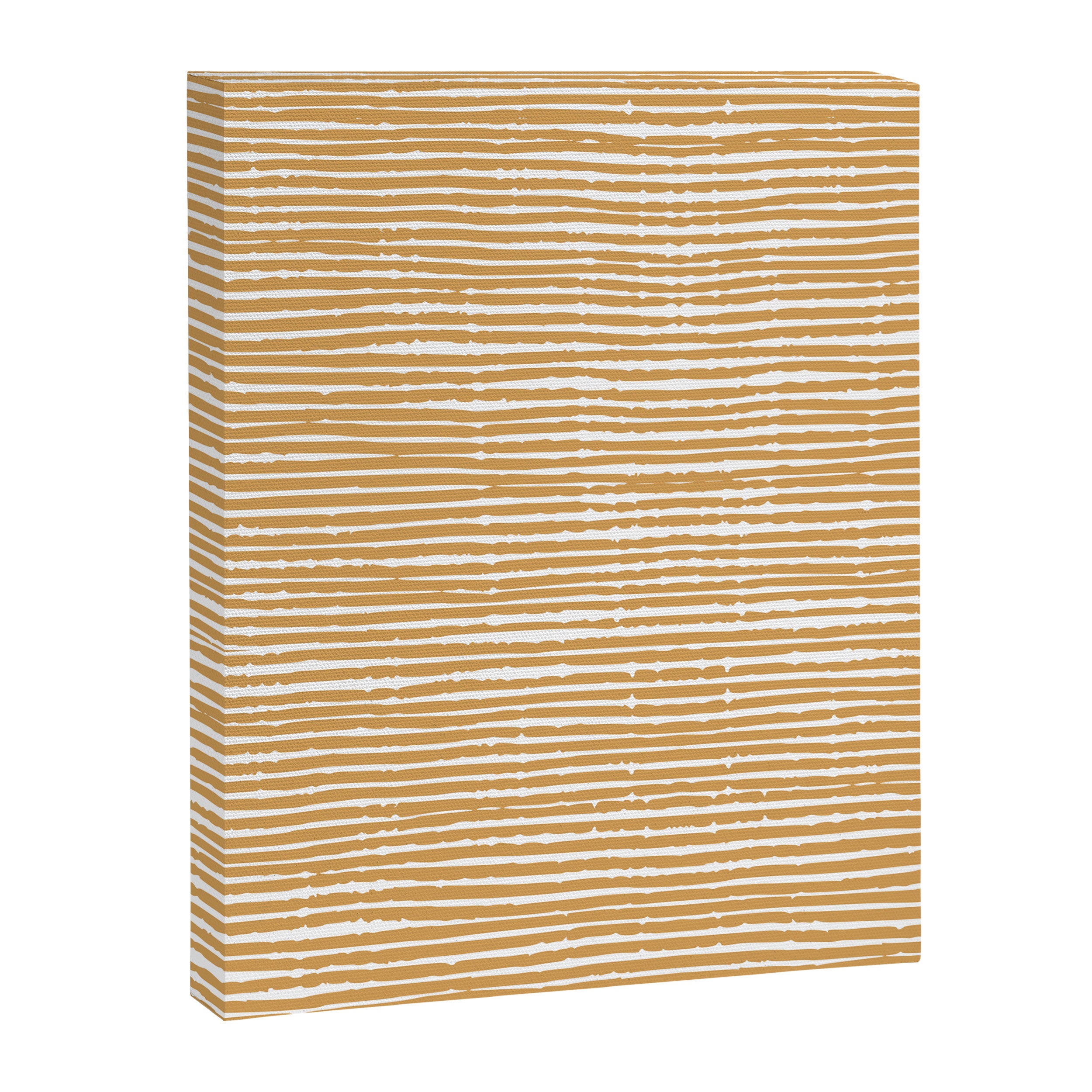 Mustard Yellow Striped Abstract Pattern Canvas Print Gallery Image 8