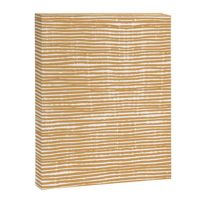 Mustard Yellow Striped Abstract Pattern Canvas Print Gallery Image 1