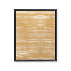 Mustard Yellow Striped Abstract Pattern Framed Canvas Print Gallery Image 8