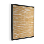Mustard Yellow Striped Abstract Pattern Framed Canvas Print Gallery Image 2
