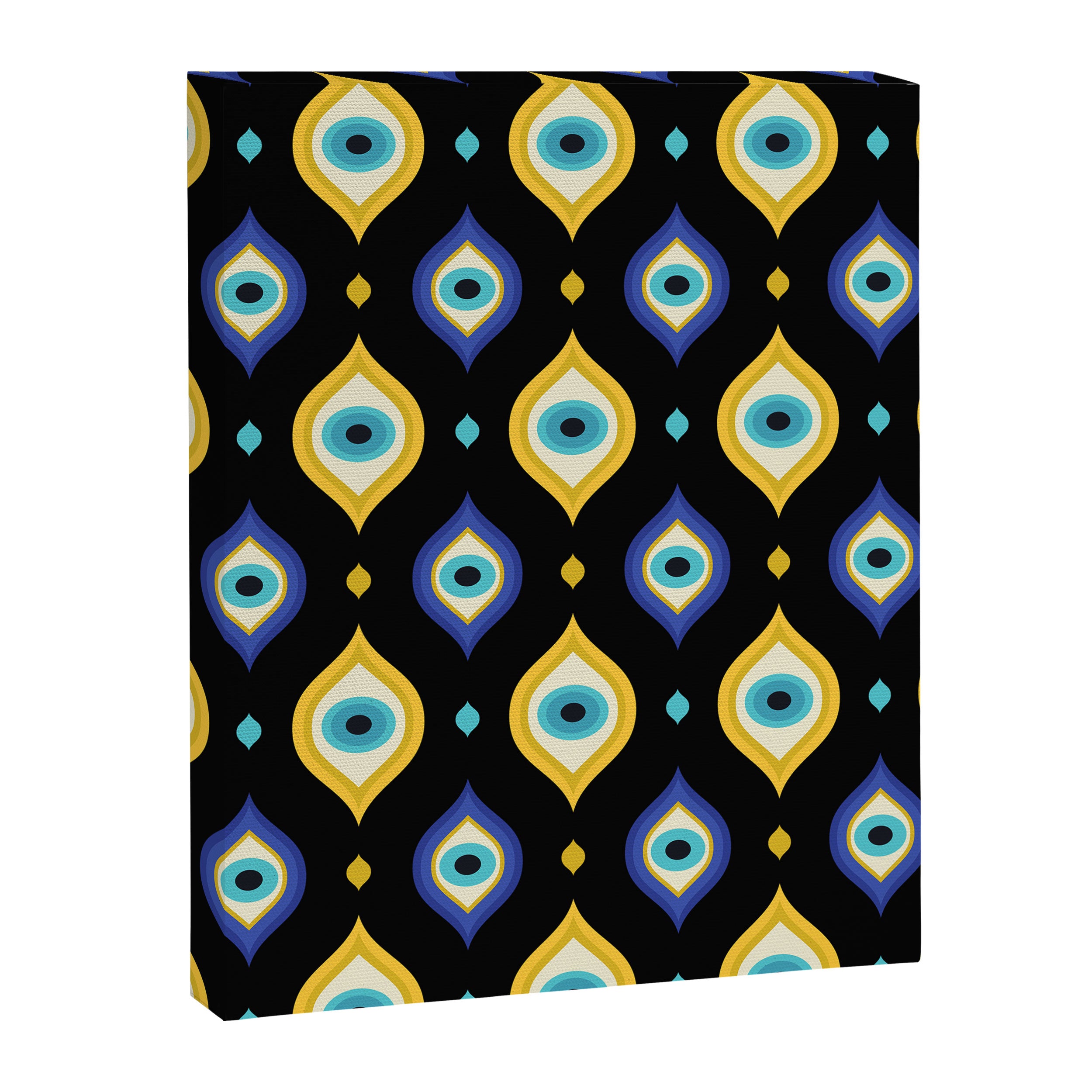 Mystic Evil Eyes on Black Canvas Print Gallery Image 8