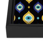 Mystic Evil Eyes on Black Framed Canvas Print Gallery Image 3