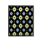Mystic Evil Eyes on Black Framed Canvas Print Gallery Image 8