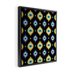 Mystic Evil Eyes on Black Framed Canvas Print Gallery Image 2