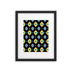Mystic Evil Eyes on Black Framed Art Print Gallery Image 6