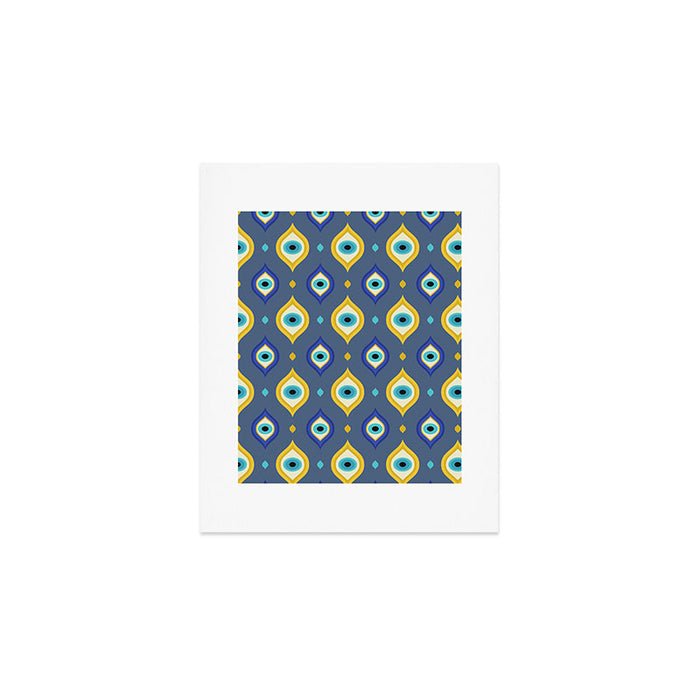 Mystic Evil Eyes Pattern Art Print Gallery Image 1