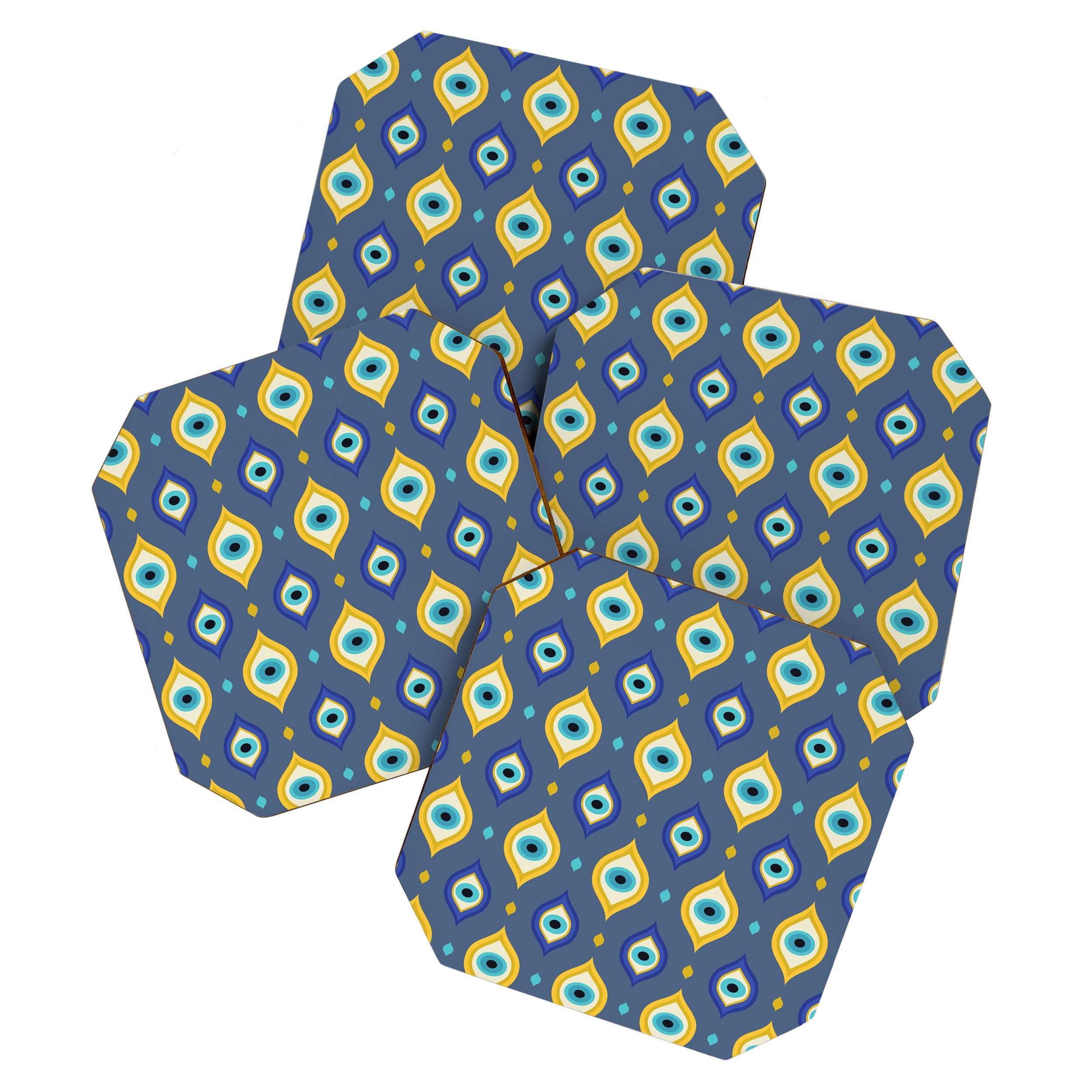 Mystic Evil Eyes Pattern Coaster Gallery Image 1