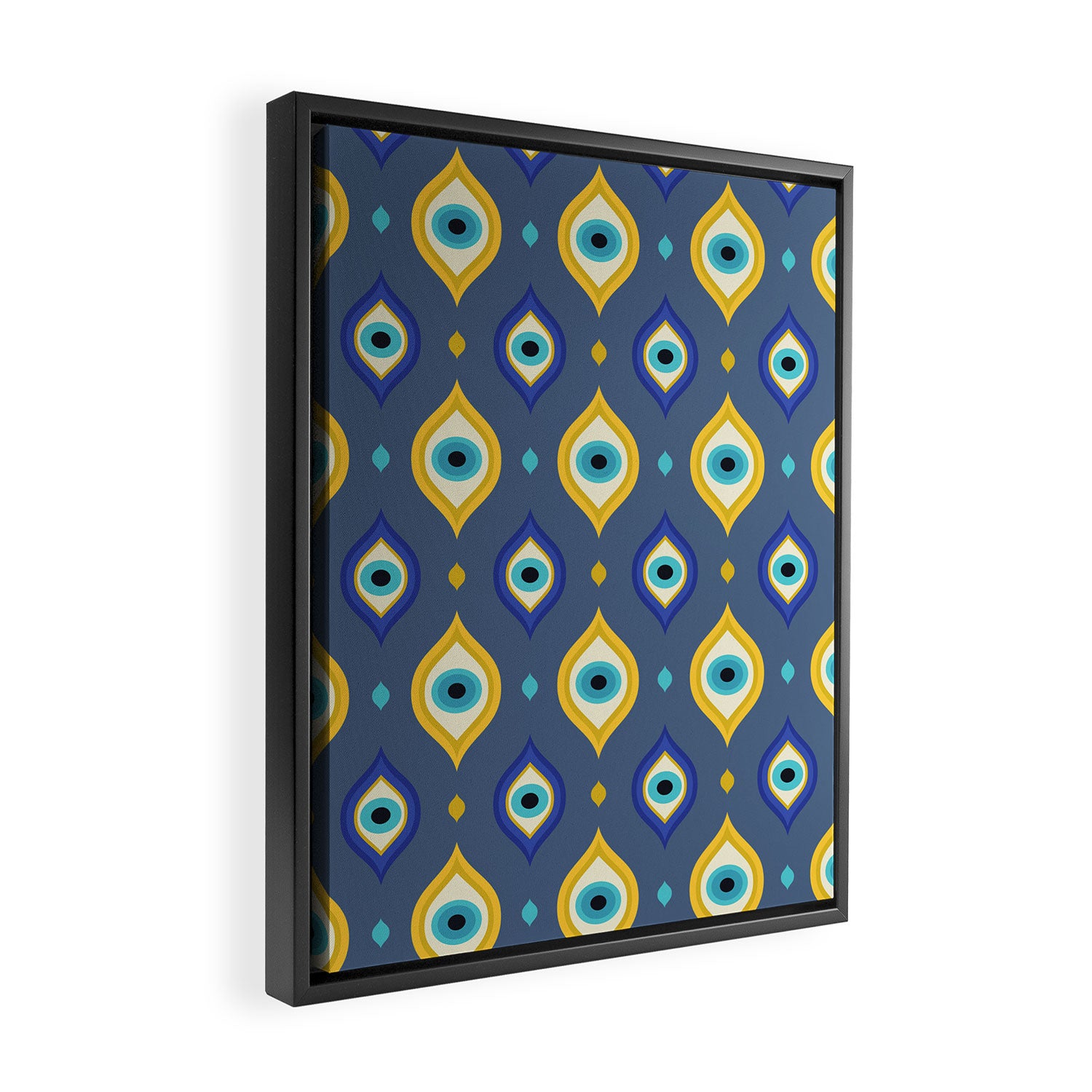 Mystic Evil Eyes Pattern Framed Canvas Print Gallery Image 2