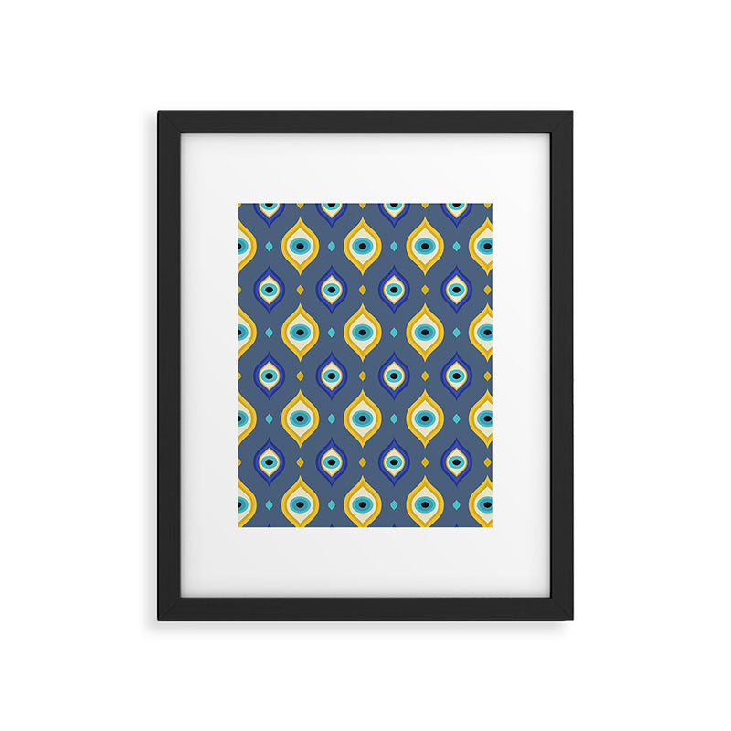 Mystic Evil Eyes Pattern Framed Art Print Gallery Image 6