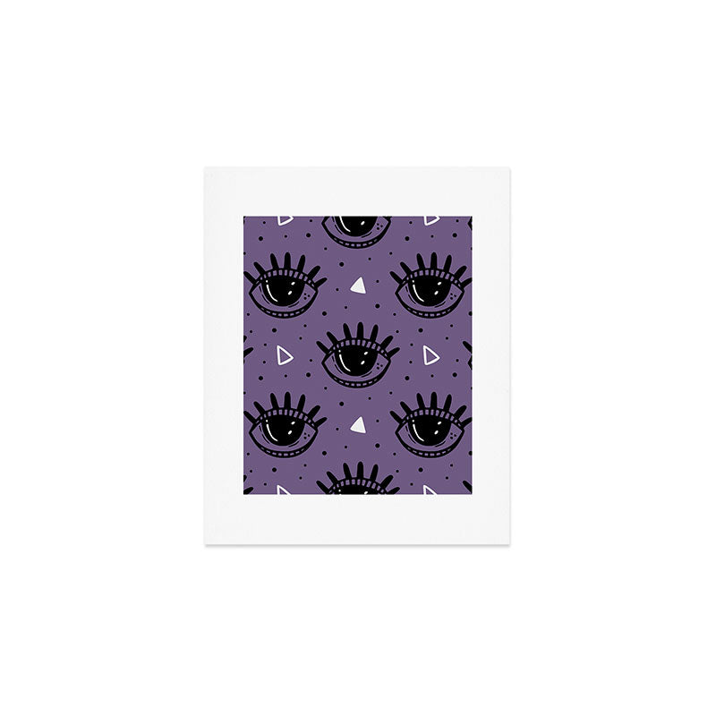 Mystic Eyes, Halloween, Purple Art Print Gallery Image 1