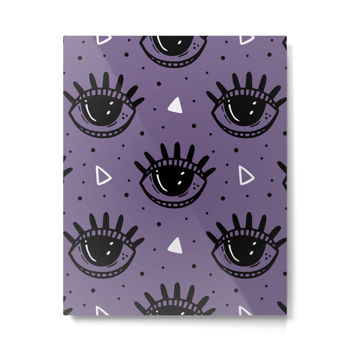 Mystic Eyes, Halloween, Purple Metal Print Gallery Image 1