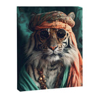 Namastig, Retro Portrait Tiger Prints Canvas Print Gallery Image 6