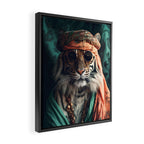 Namastig, Retro Portrait Tiger Prints Framed Canvas Print Gallery Image 2