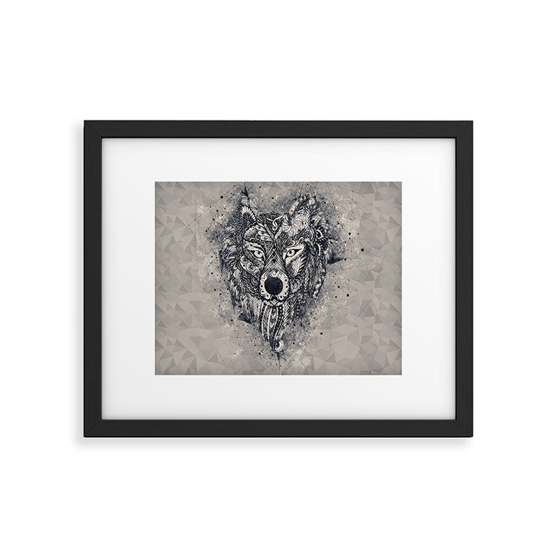 Native American Wolf Framed Art Print Gallery Image 5