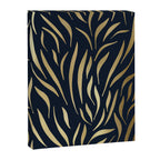 Navy and Gold Abstract Leaves Canvas Print Gallery Image 8