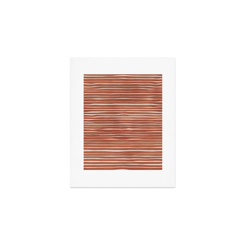 Nomad Terracotta Stripes Art Print Gallery Image 1