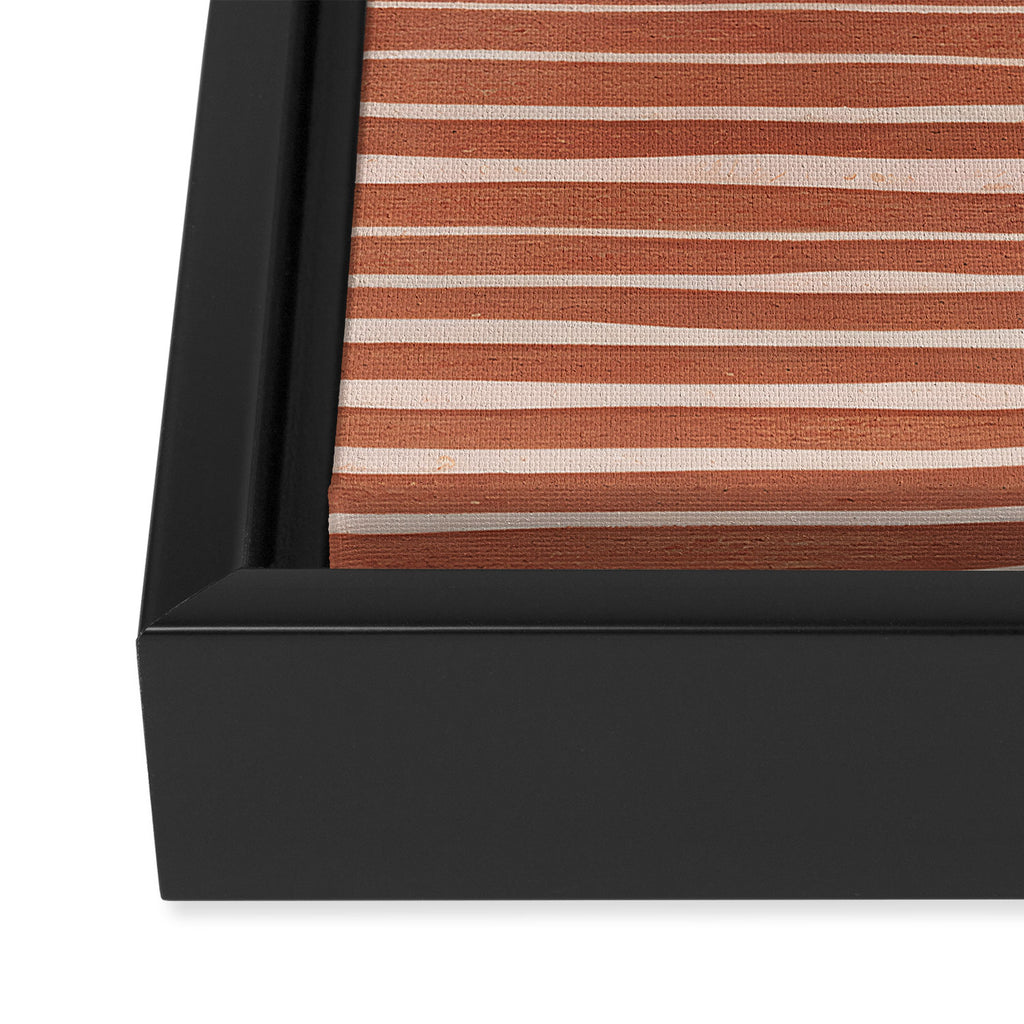 Nomad Terracotta Stripes Framed Canvas Print Gallery Image 3