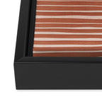 Nomad Terracotta Stripes Framed Canvas Print Gallery Image 3