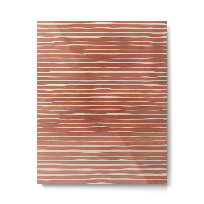 Nomad Terracotta Stripes Metal Print Gallery Image 1