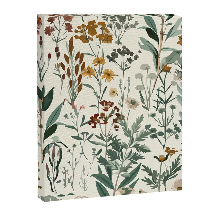 Nostalgic Wildflowers Floral Canvas Print Gallery Image 1