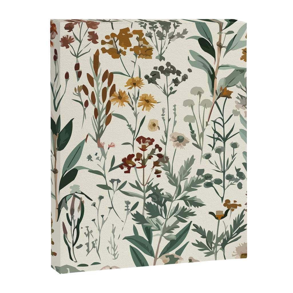 Nostalgic Wildflowers Floral Canvas Print Gallery Image 8