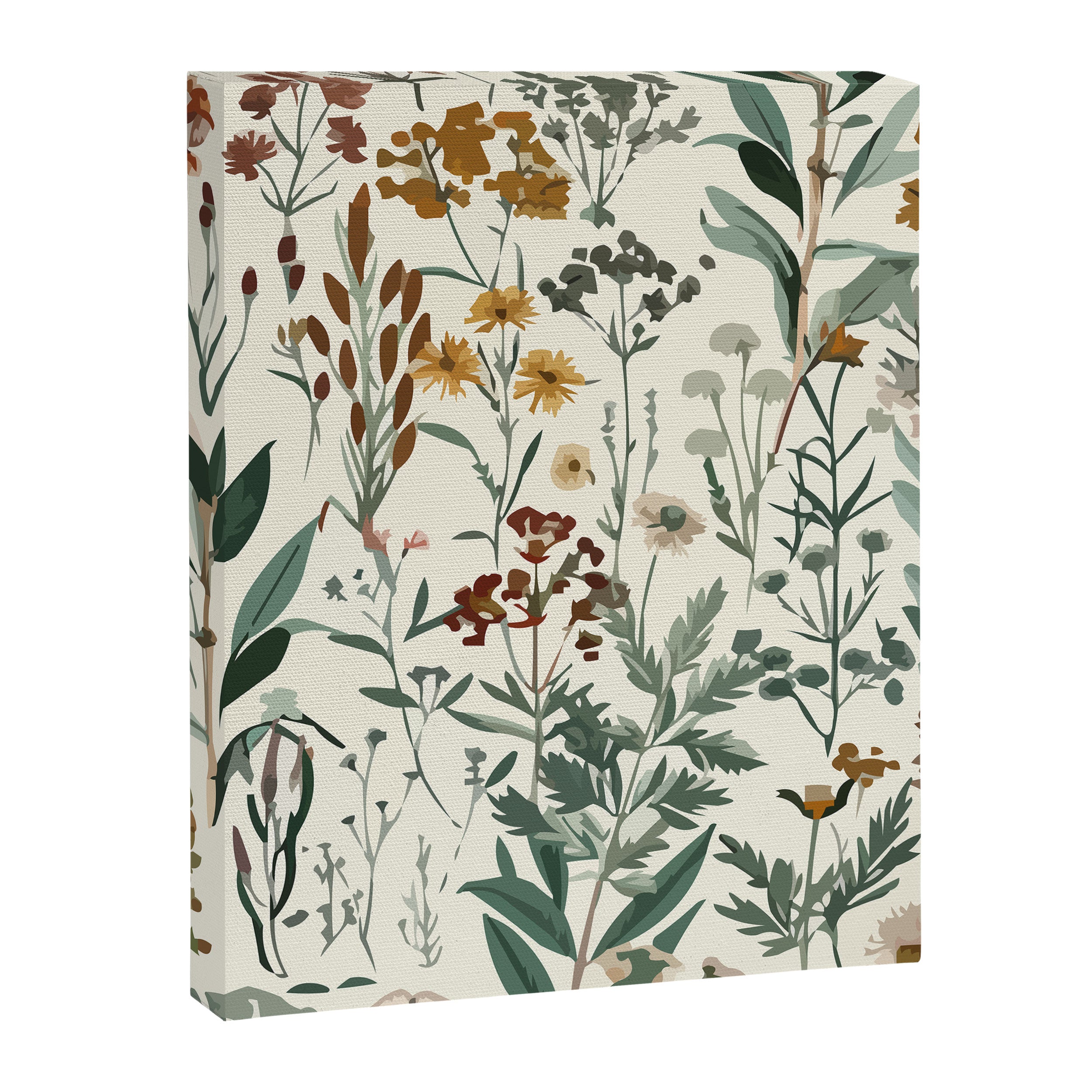 Nostalgic Wildflowers Floral Canvas Print Gallery Image 8
