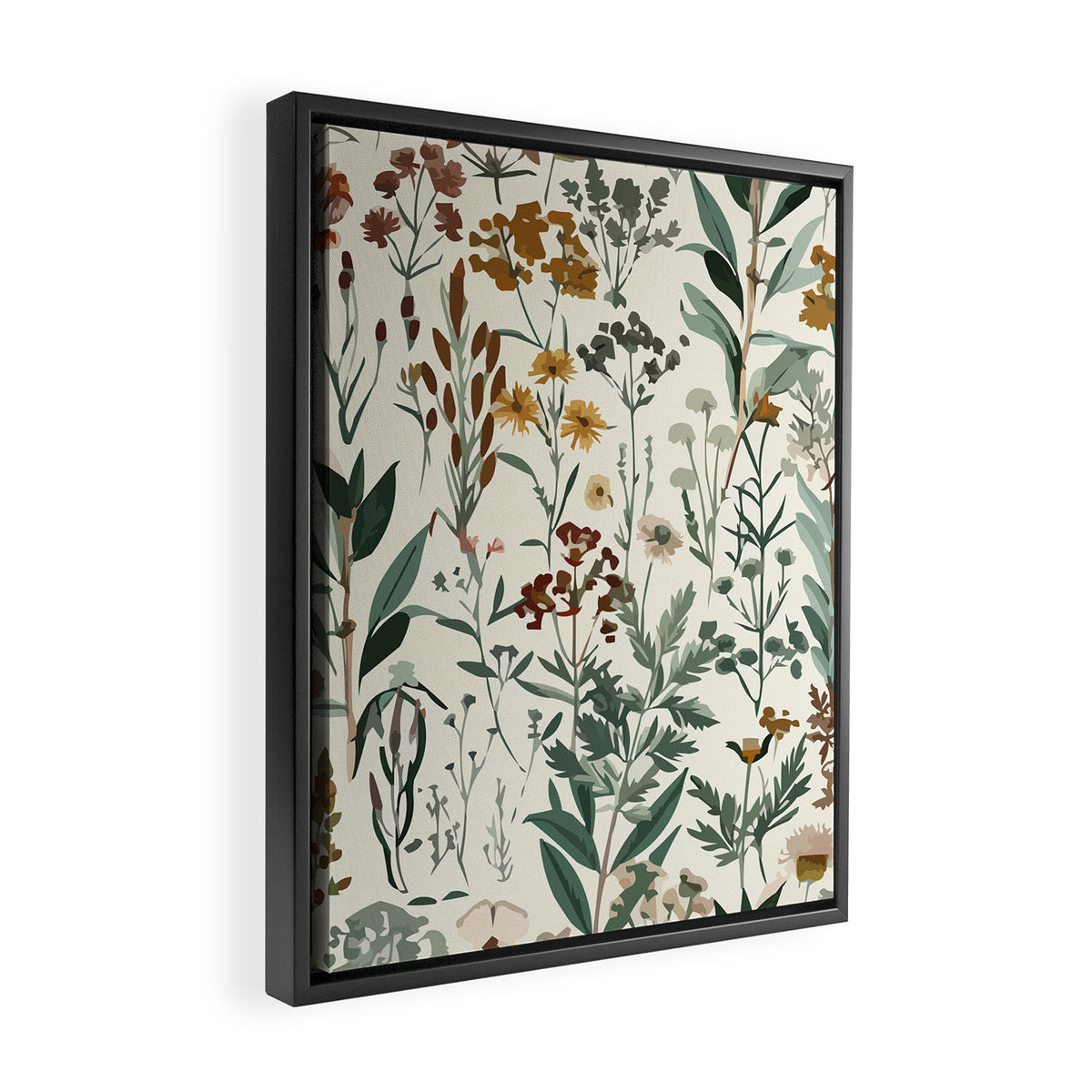 Nostalgic Wildflowers Floral Framed Canvas Print Gallery Image 2