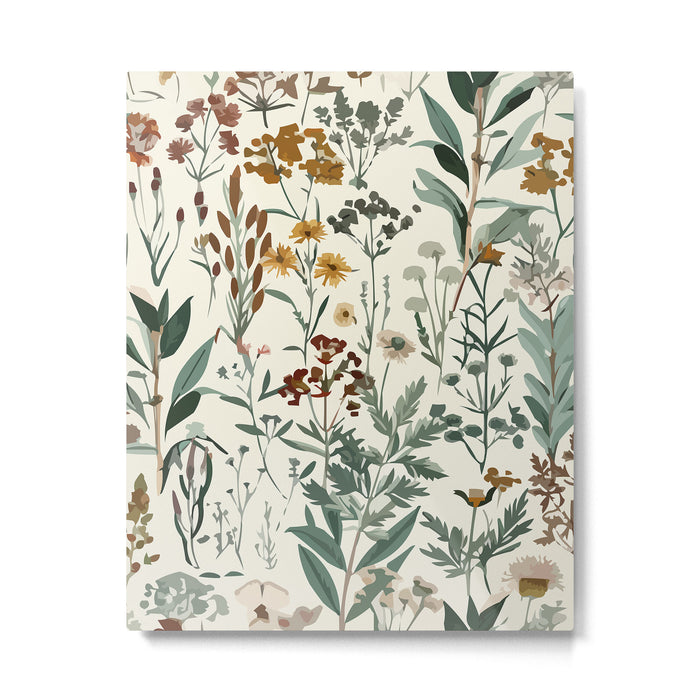 Nostalgic Wildflowers Floral Metal Print Gallery Image 1