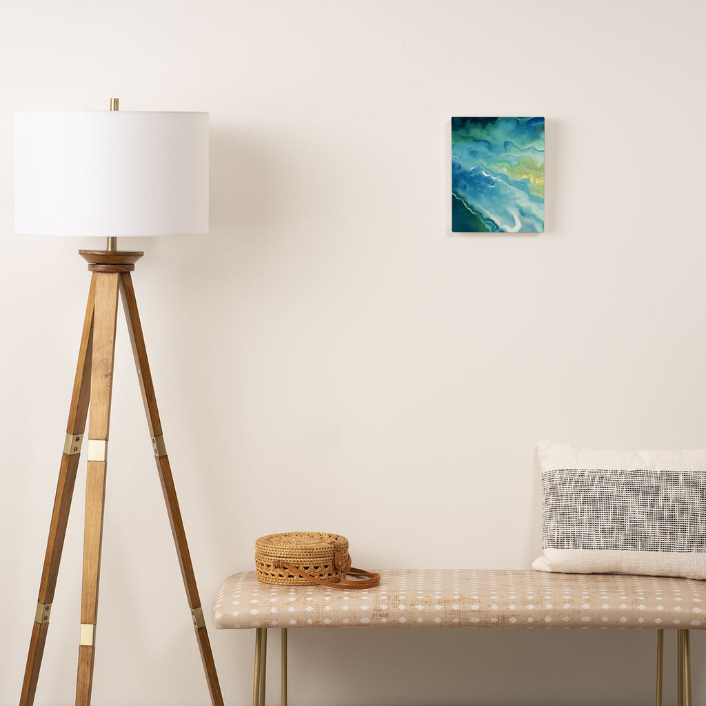 Ocean Waves, Watercolor, Abstract Canvas Print Gallery Image 2