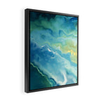 Ocean Waves, Watercolor, Abstract Framed Canvas Print Gallery Image 2