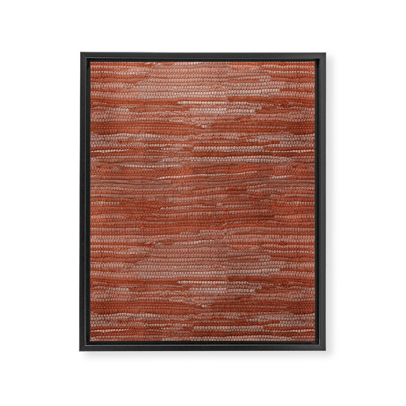 Old Market Textile in Faded Terracotta Framed Canvas Print Gallery Image 8