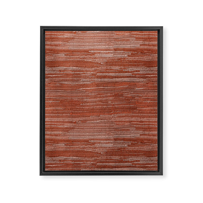 Old Market Textile in Faded Terracotta Framed Canvas Print Gallery Image 1