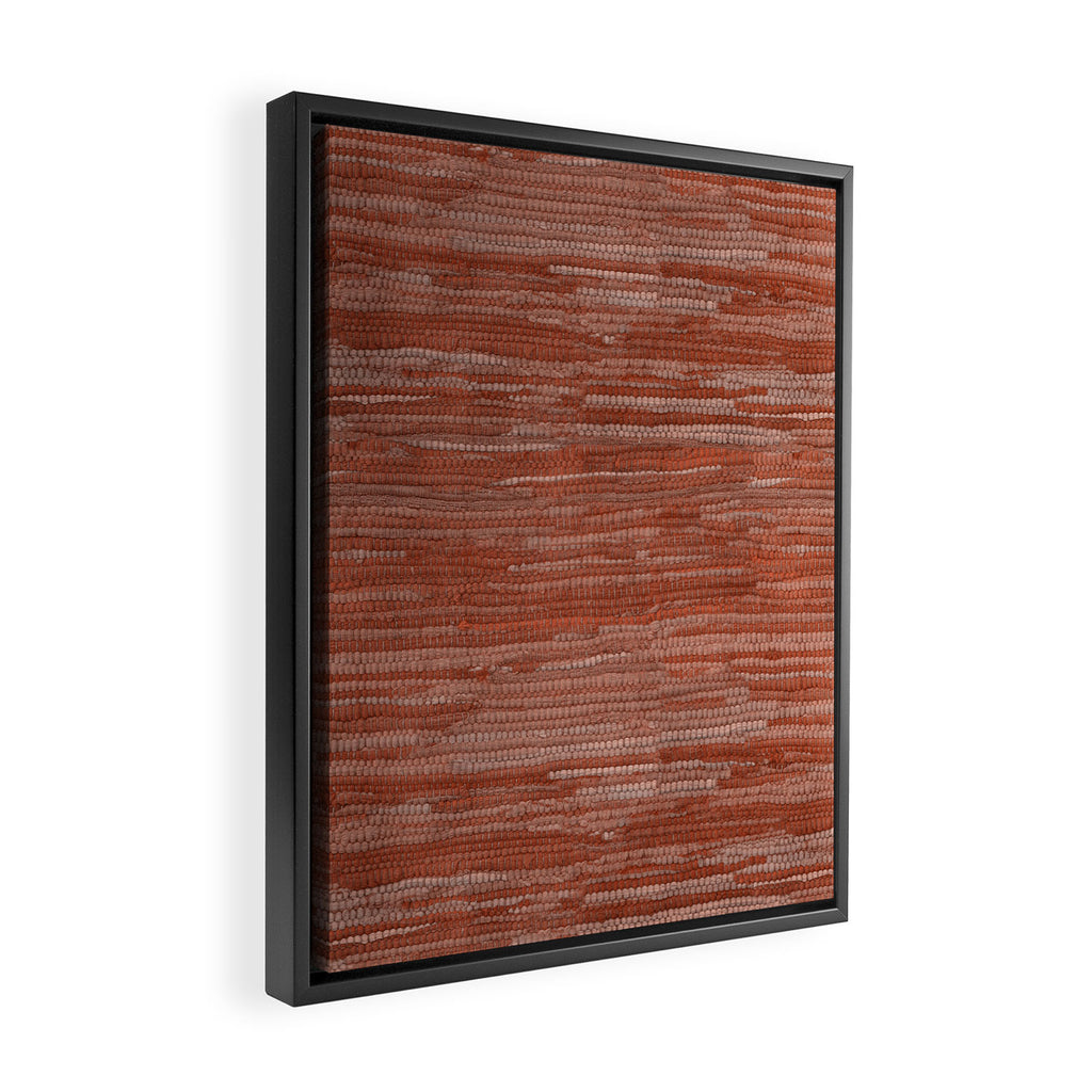Old Market Textile in Faded Terracotta Framed Canvas Print Gallery Image 2