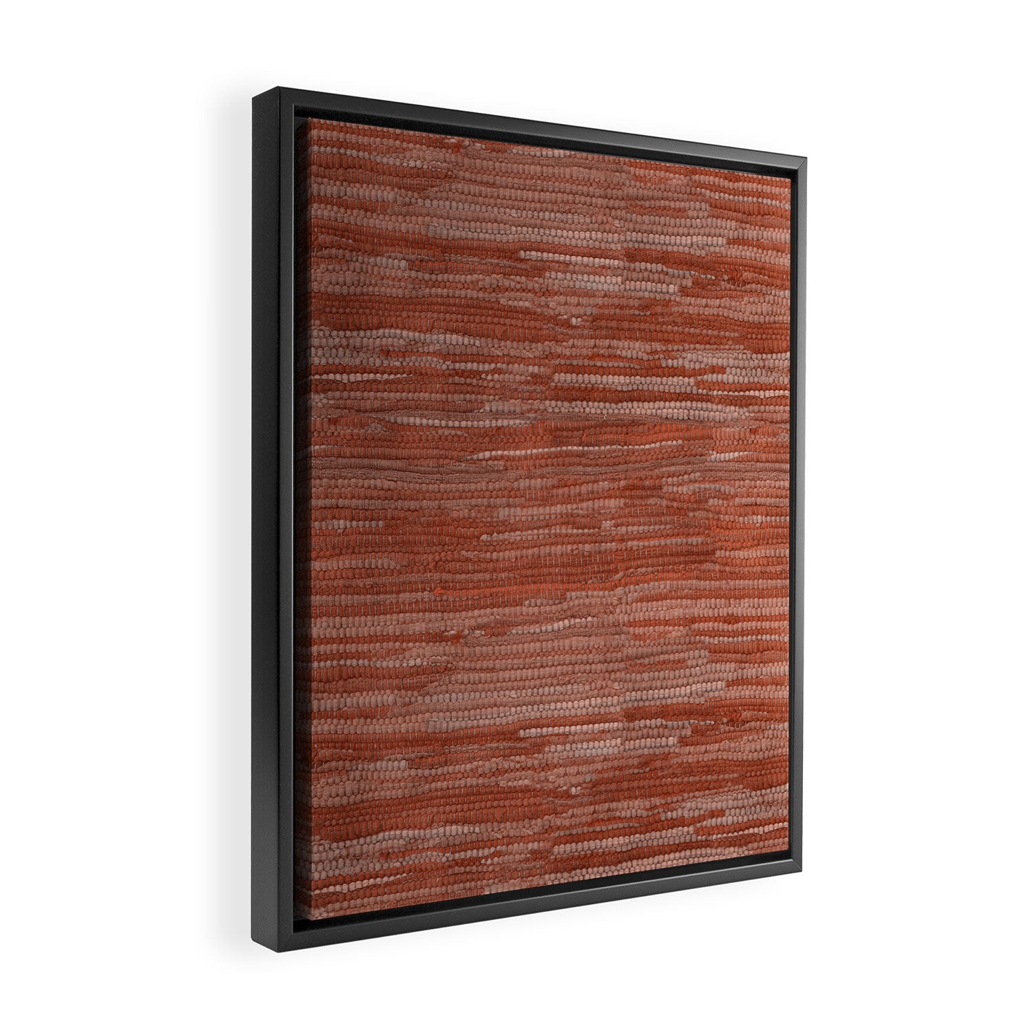 Old Market Textile in Faded Terracotta Framed Canvas Print Gallery Image 2