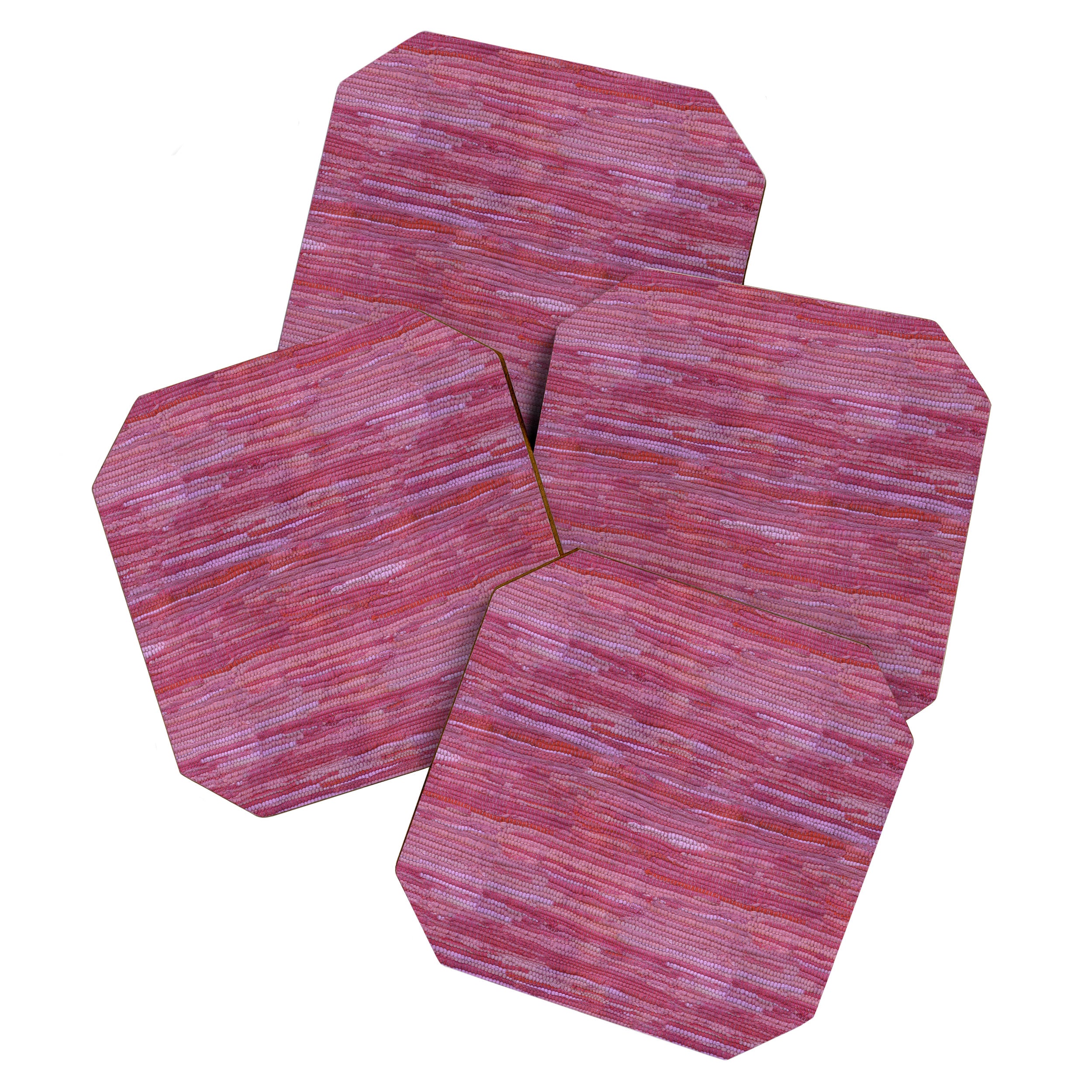 Old Market Textile in Pink Coaster Gallery Image 1