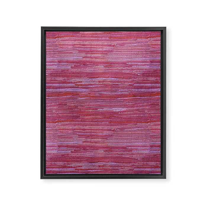 Old Market Textile in Pink Framed Canvas Print Gallery Image 1