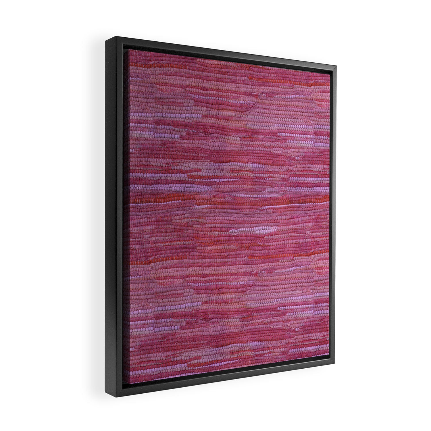 Old Market Textile in Pink Framed Canvas Print Gallery Image 2