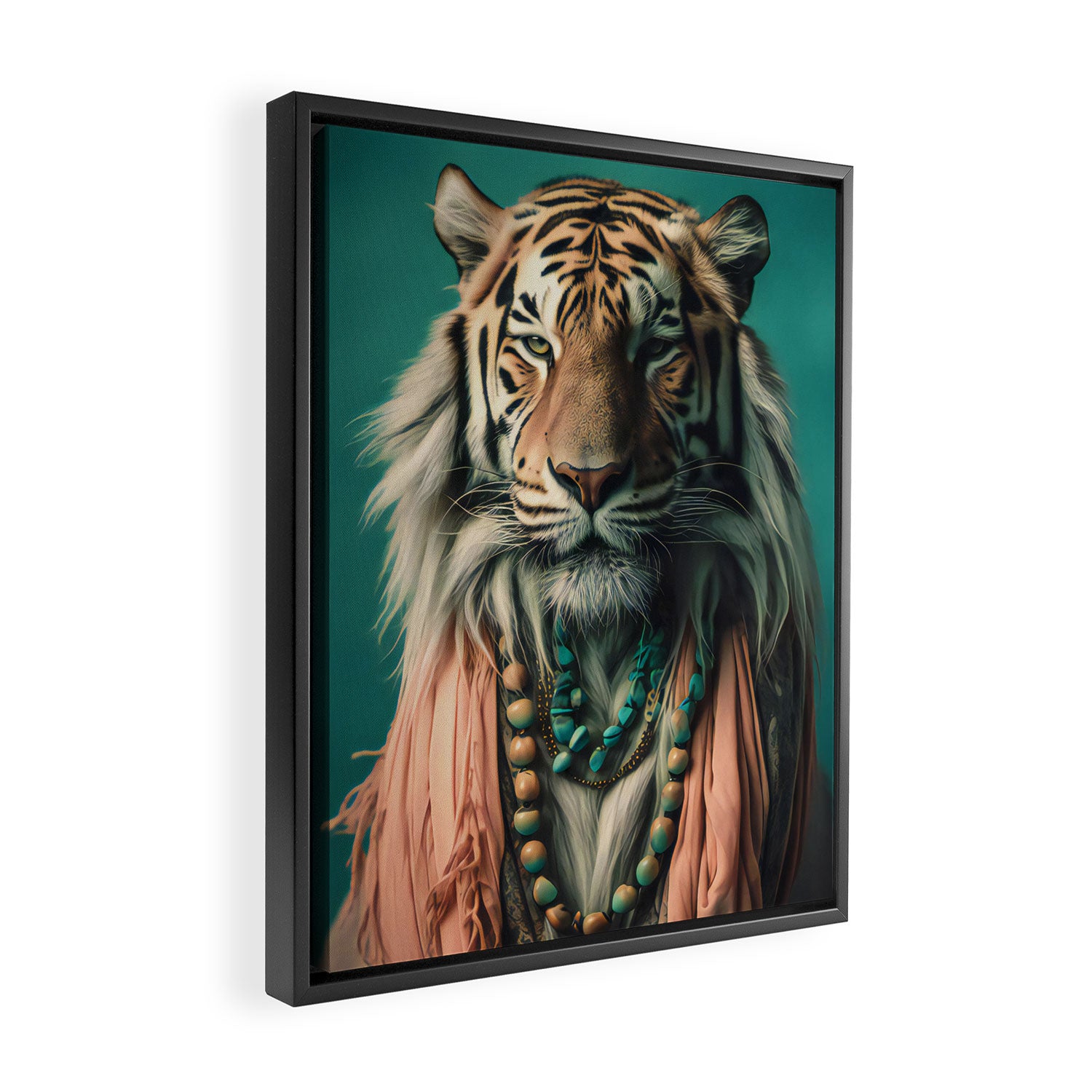 One Love, One World, A Vision of Unity, Tigers Art Framed Canvas Print Gallery Image 2