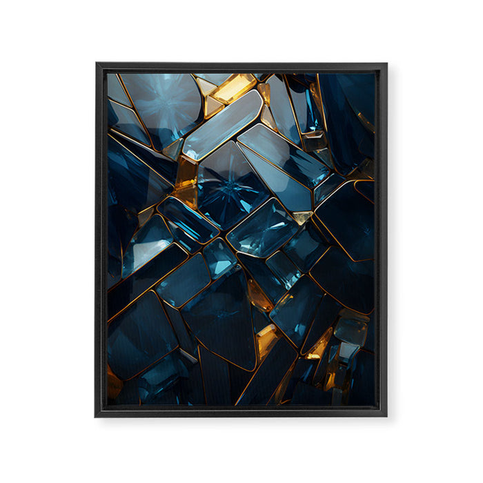 Opulence in Sapphire Blue Framed Canvas Print Gallery Image 1