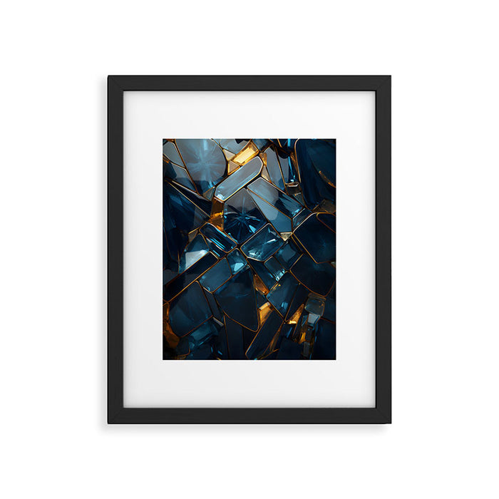 Opulence in Sapphire Blue Framed Art Print Gallery Image 1