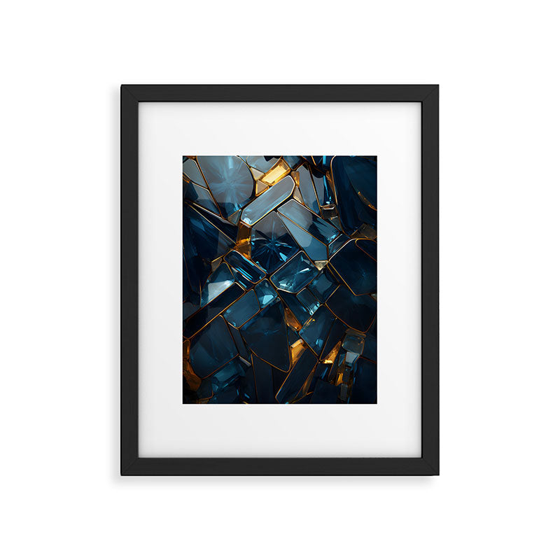 Opulence in Sapphire Blue Framed Art Print Gallery Image 6