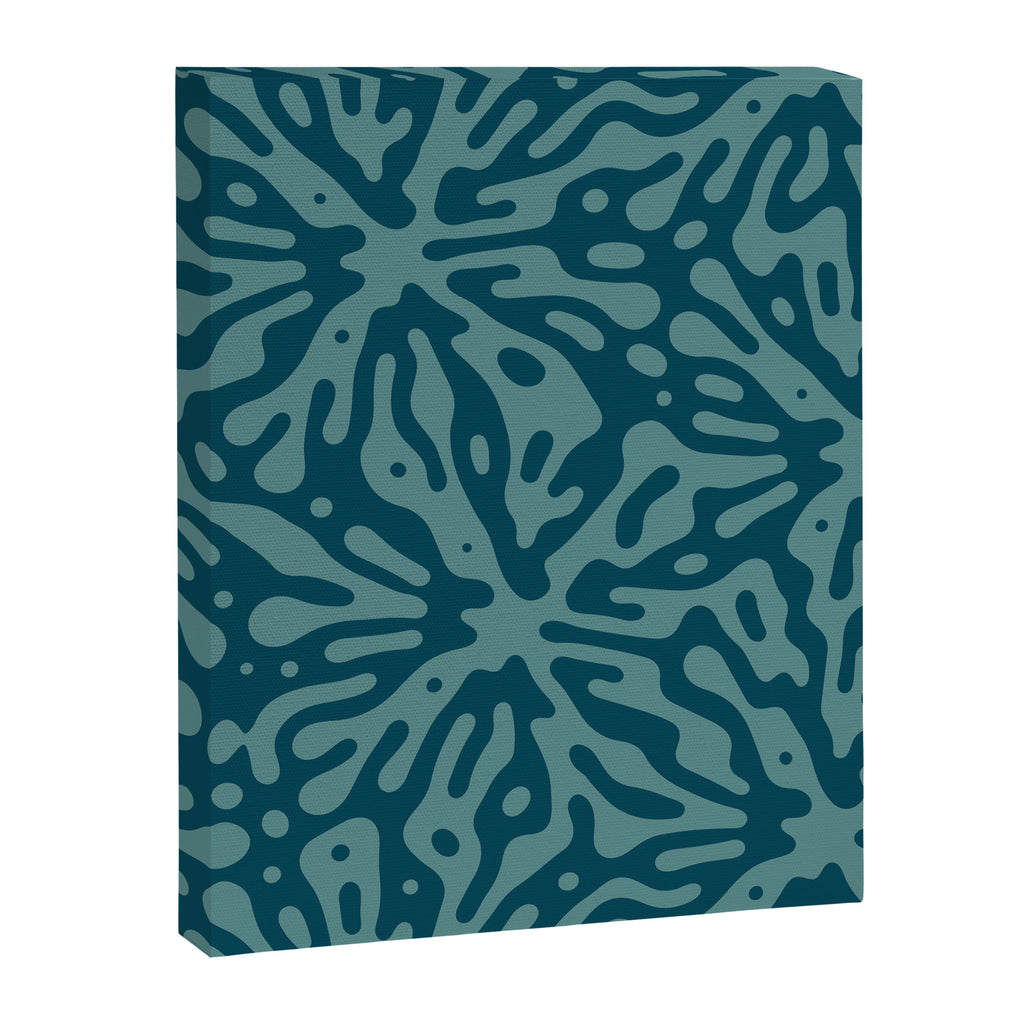 Organic Matter in Dark Teal Canvas Print Gallery Image 8