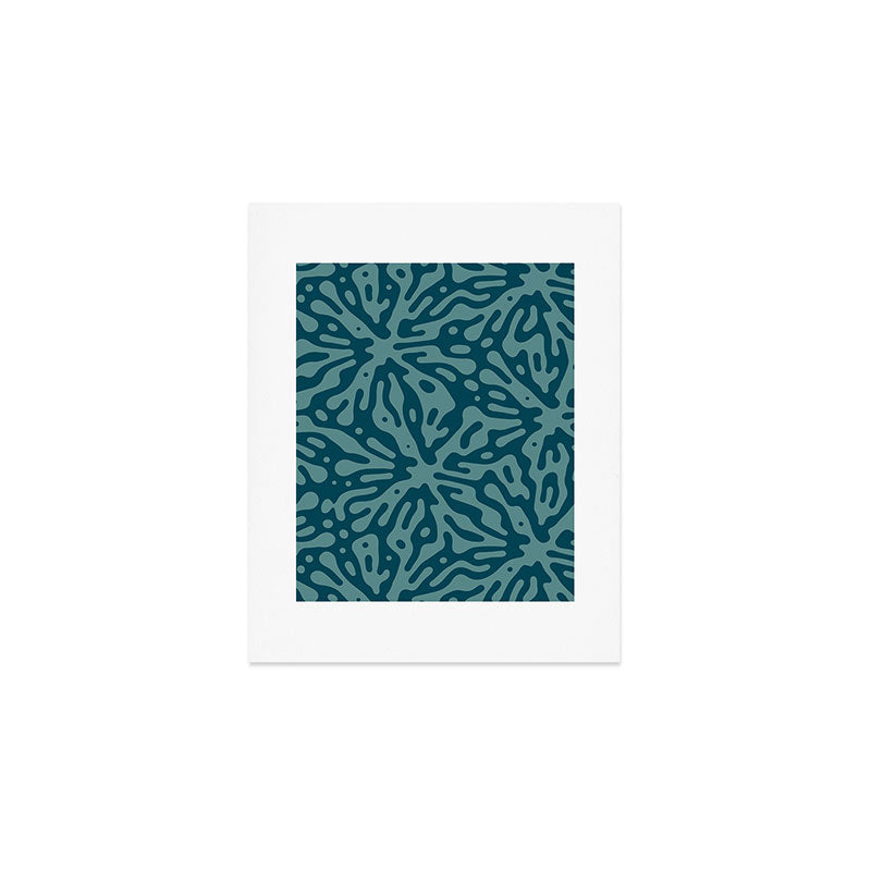 Organic Matter in Dark Teal Art Print Gallery Image 1